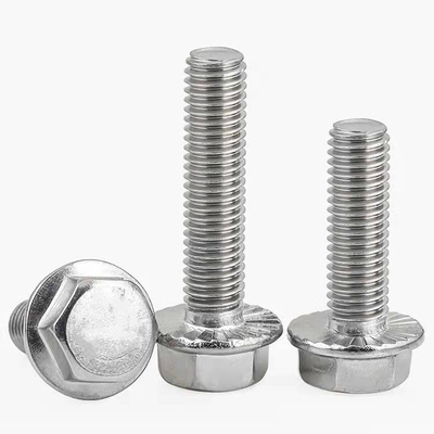 Hexagon Flange Bolts Fastener Factory Provided A2 A4 SS304 SS316