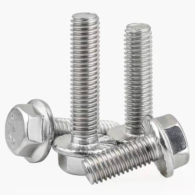 Hexagon Flange Bolts Fastener Factory Provided A2 A4 SS304 SS316