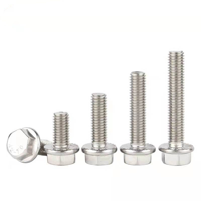 Hexagon Flange Bolts Fastener Factory Provided A2 A4 SS304 SS316