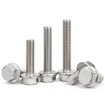 Hexagon Flange Bolts Fastener Factory Provided A2 A4 SS304 SS316