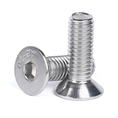 Din7991 Hexagon Socket Flat Head Screw SS304 Countersunk Head Hexagon Socket Screw A2a4 Hexagon Socket