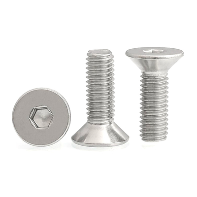 Din7991 Hexagon Socket Flat Head Screw SS304 Countersunk Head Hexagon Socket Screw A2a4 Hexagon Socket