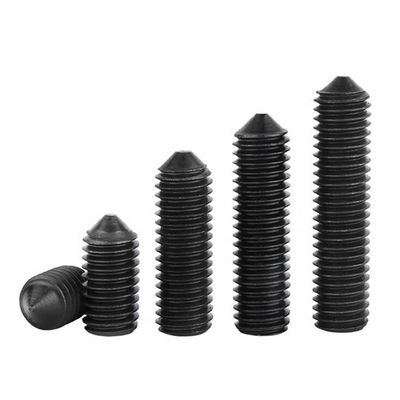 Grade4.8/8.8/10.9/12.9din913/din914/din915/din916 Black Oxidized Flat End Pointed Hex Socket Head Screws