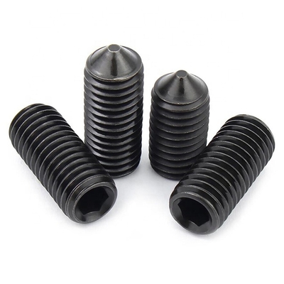 Grade4.8/8.8/10.9/12.9din913/din914/din915/din916 Black Oxidized Flat End Pointed Hex Socket Head Screws