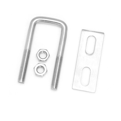 China Galvanized U Bolt Sizes Auto Part Trailer U-bolt Nut Pipe Clamp High Strength Stainless Steel square U Bolt