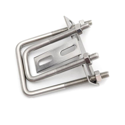 China Galvanized U Bolt Sizes Auto Part Trailer U-bolt Nut Pipe Clamp High Strength Stainless Steel square U Bolt
