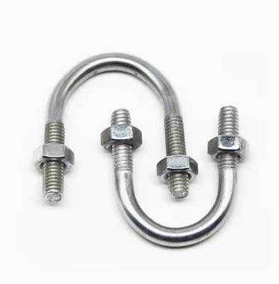 Stainless Steel/carbon Steel U-bolt Galvanized U-shaped Pipe Clamp  Various Specifications Pipeline Fixture Fixation