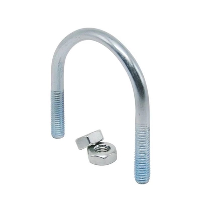 Made in China Blue and White Galvanized U-bolt High Quality and Low-priced U-shaped Bolt Customizable U-shaped Pipe Clamp