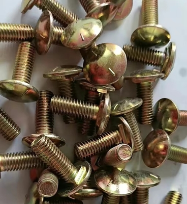 High Strength Galvanized DIN603 Carriage Bolt Half Head Square Neck Fastener Chinese Manufacturer Steel Material Plain Finish