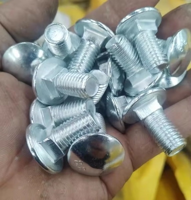 High Strength Galvanized DIN603 Carriage Bolt Half Head Square Neck Fastener Chinese Manufacturer Steel Material Plain Finish