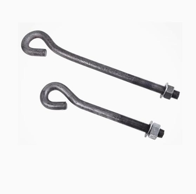Anchor Bolts DIN 529 Rod Type Galvanized Black High Strength Steel Structure Embedded Bolts