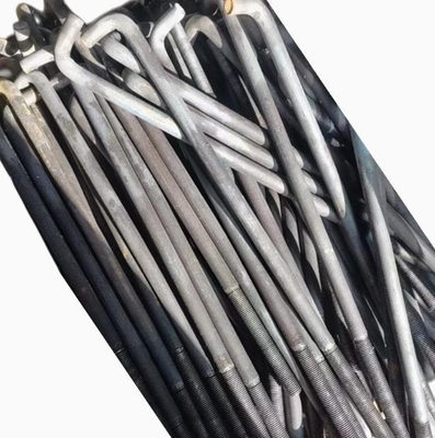 Anchor Bolts DIN 529 Rod Type Galvanized Black High Strength Steel Structure Embedded Bolts
