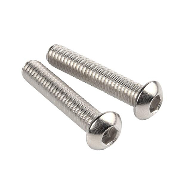 SS304  Stainless Steel Hex Socket Button Head Screw A2-70 Pan Head Socket Bolt