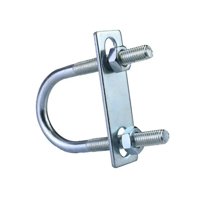 High Quality Stainless Steel Carbon Steel Pipe Clamp Pipeline Fixture Fixation Galvanized U-shaped Bolts  U Bolt Clamp